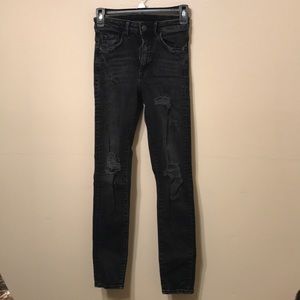 High waist blck skinny jeans